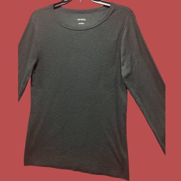 Wild Fable - Women's Long Sleeve Crew Neck T-Shirt - Black - Large - Picture 13 of 13